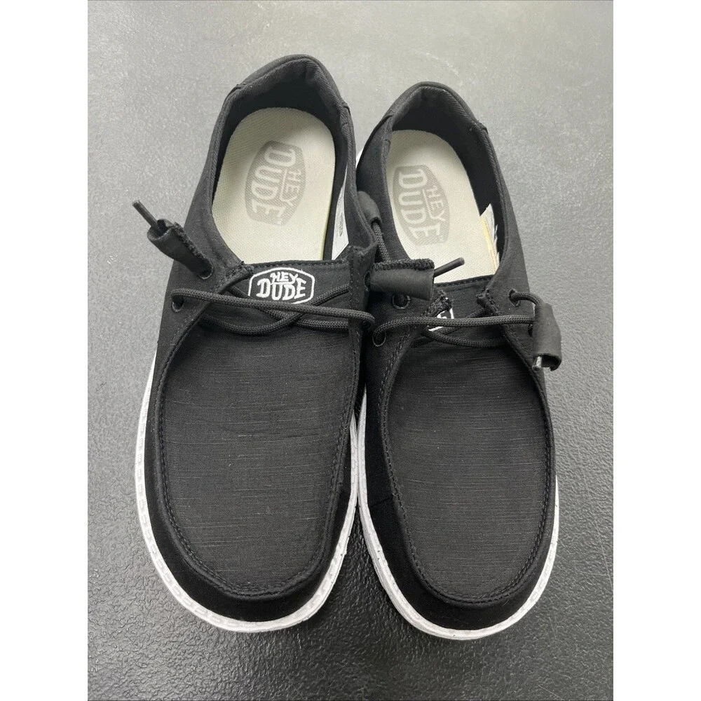 NEW Hey Dude Black Wendy Funk Mono Men's Slip on Shoes Size 8